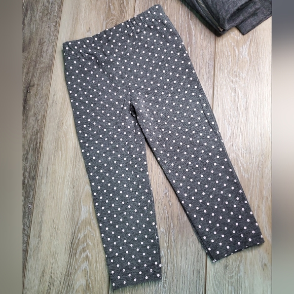 Calvin Klein baby's 2 pc. charcoal gray moto jacket, leggings set Sz. 18-24 mo - Picture 8 of 12